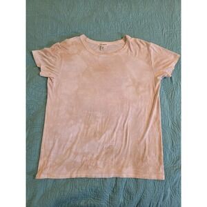 Billabong Women's Size‎ Medium Tan Tie-Dyed Rayon Spandex T-Shirt Beachy Coastal